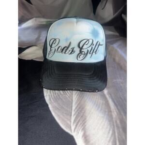 GODS GIFT designer Airbrushed 5 panel SnapBack Trucker Hat